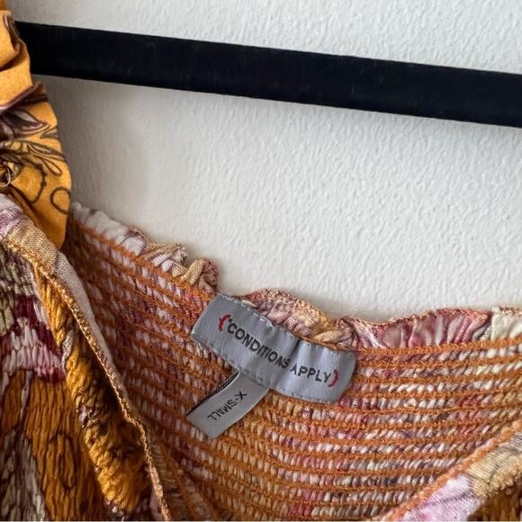 Anthropologie Conditions Apply Smocked Sweetheart Blouse - Picture 4 of 6